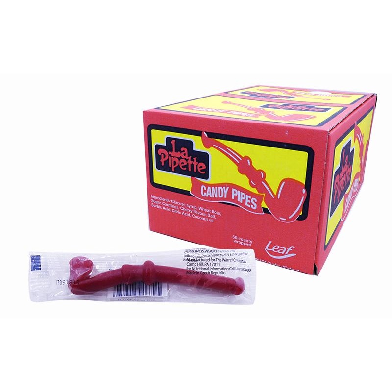 DISCONTINUED ITEM – Licorice Pipe Red 17gr or 60 Count Box 17gr Pipe