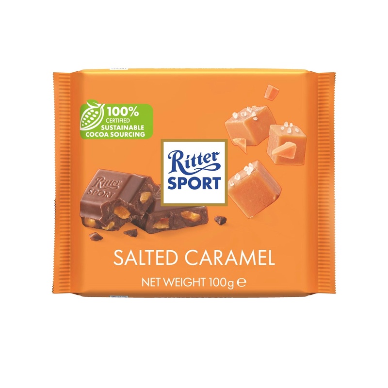 Ritter Sport Milk Chocolate Salted Caramel – 100g (SNG12)