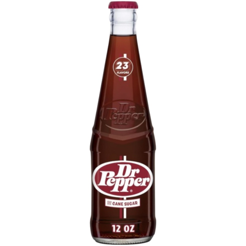 Dr Pepper Real Cane Sugar Retro Glass Bottle (Original Texas Version) – 12fl.oz (355ml) In Date