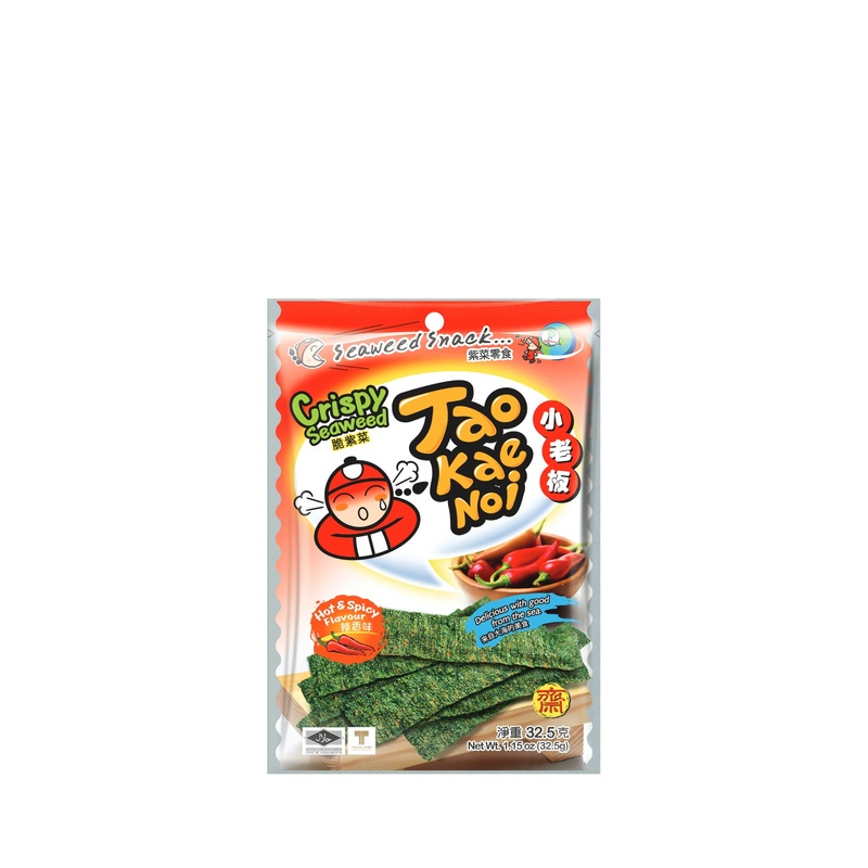 TAO KAE NOI CRISPY SEAWEED HOT&SPICY 32.5GM UNIT