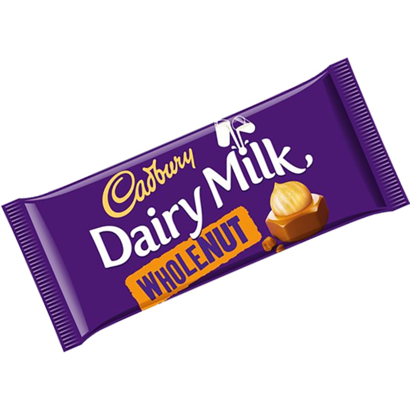 Cadbury Dairy Milk Whole Nut  180g Bar