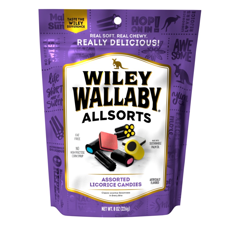 Wiley Wallaby Allsorts Assorted Licorice 8oz bag