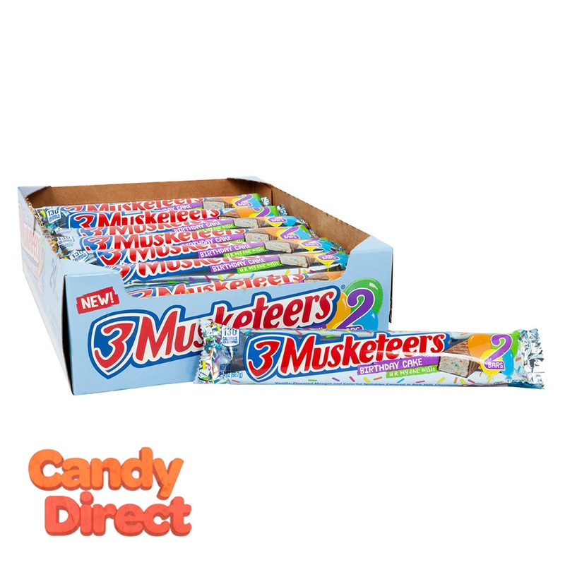 3 Musketeers Bars Birthday Cake Share Size 2.14oz – 24ct