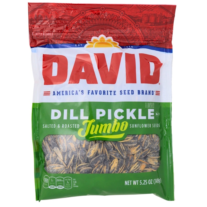 DAVID Dill Pickle Jumbo Sunflower Seeds – 5.25 oz