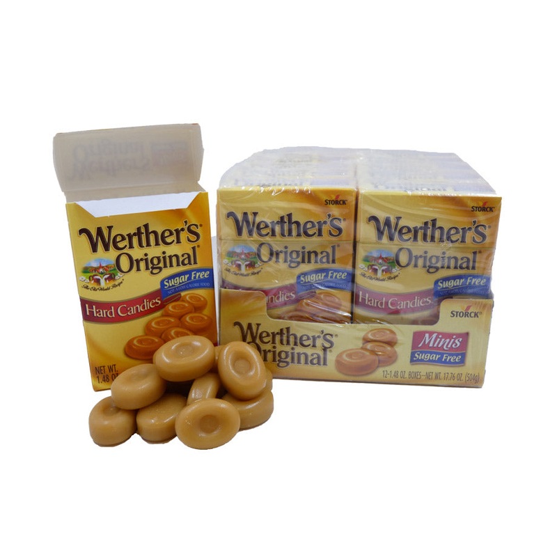 Werther’s Original Sugar Free 1.48 oz Flip Top Box or 12 Count Box 1.48oz Flip Top Box