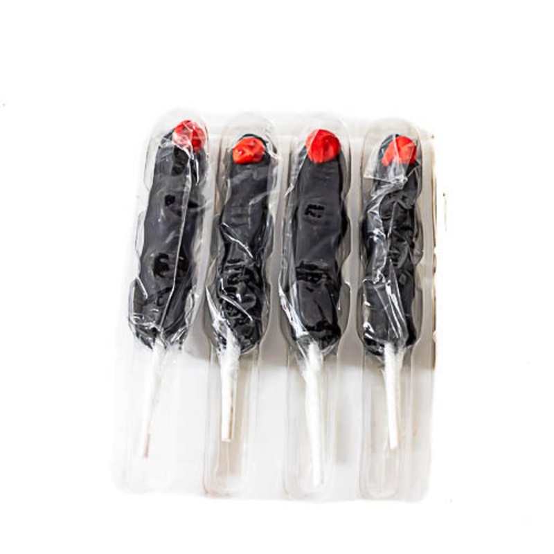 Zombie Black Finger Lollipops