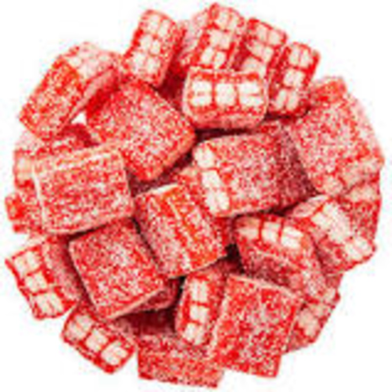 Cream-Filled Strawberry Licorice Bricks 1 LB