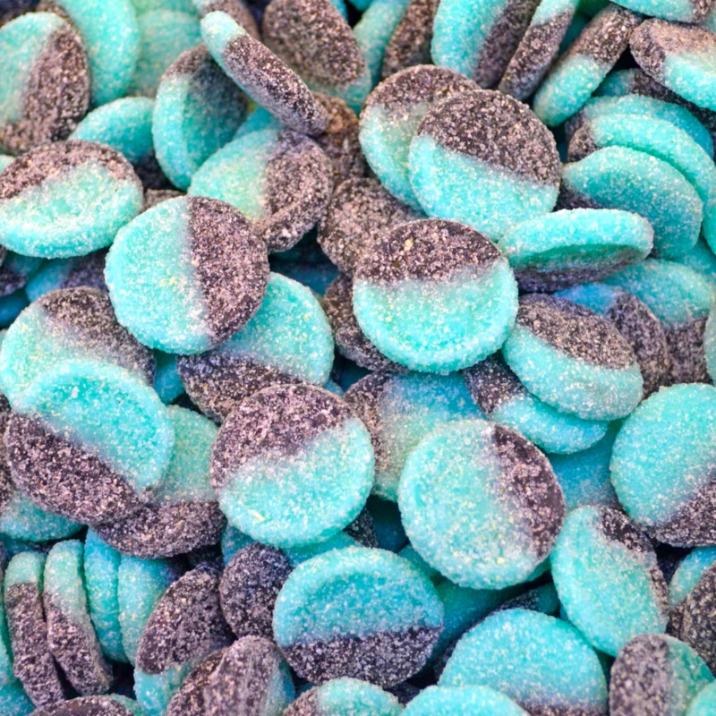 Kryptoniter Mjuka Fizzy Bubble (Sour Bubblegum & Liquorice Gummy Discs) 125g (0.28lb)