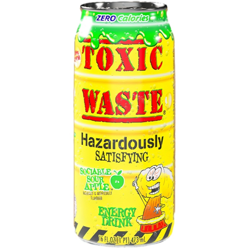 Toxic Waste Sociable Sour Apple Energy Drink – 16fl.oz (473ml)