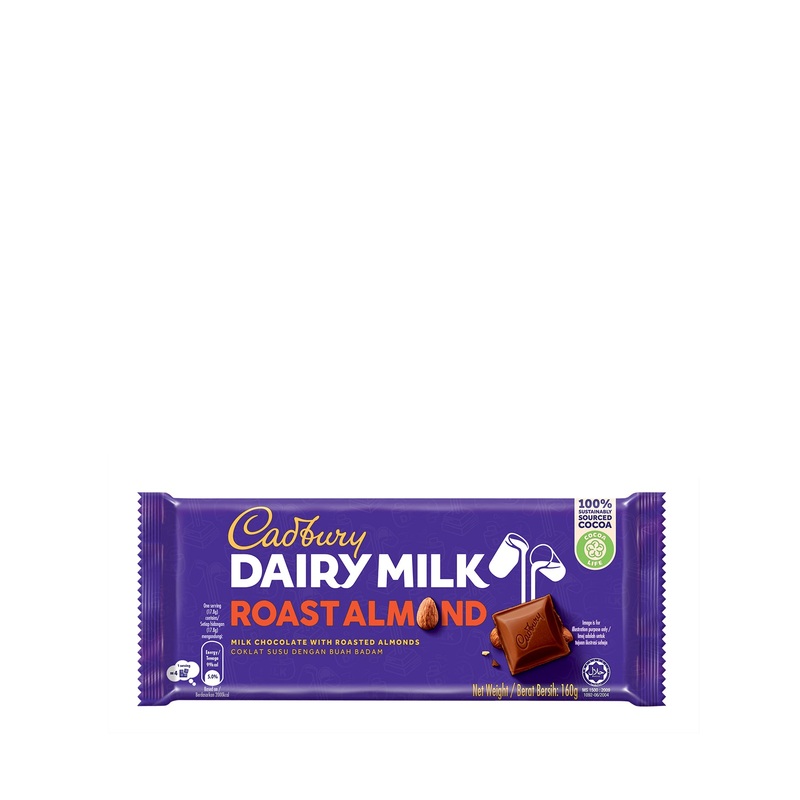 CADBURY DAIRY MILK ROAST ALMOND 160G UNIT