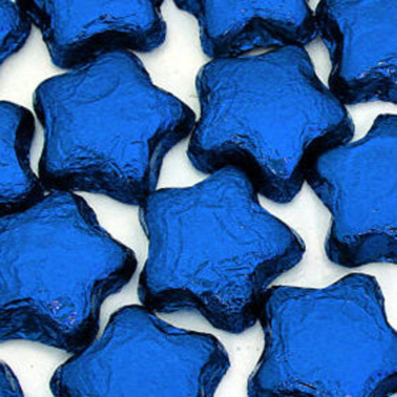 Blue Chocolate Stars – Foil Wrapped 5lb Bag