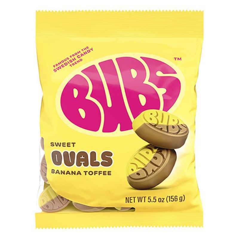 BUBS Sweet Ovals  Banana Toffee Gummies  5.5oz Bag