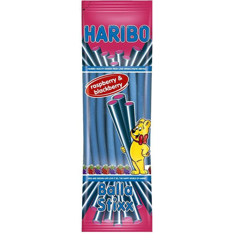 German Haribo Balla Stixx  Him- und Brombeere (Raspberry & Blackberry)  Veggie