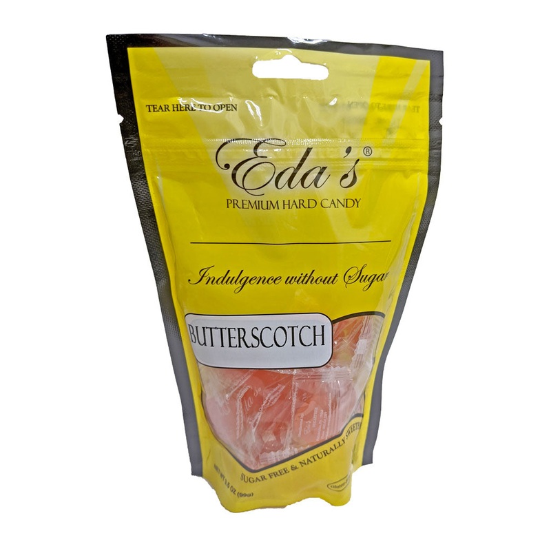 Eda’s Sugar Free Hard Candy Butterscotch 3.5oz or 12 Count Box 3.5oz