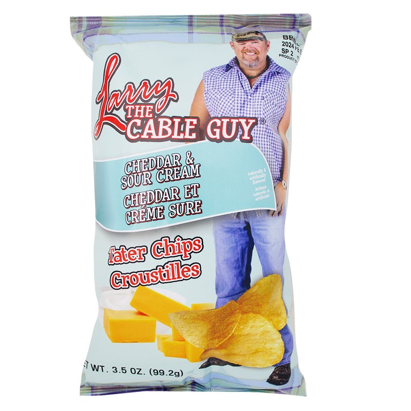 Larry The Cable Guy Tater Chips Cheddar & Sour Cream 3.5oz – 12 Pack