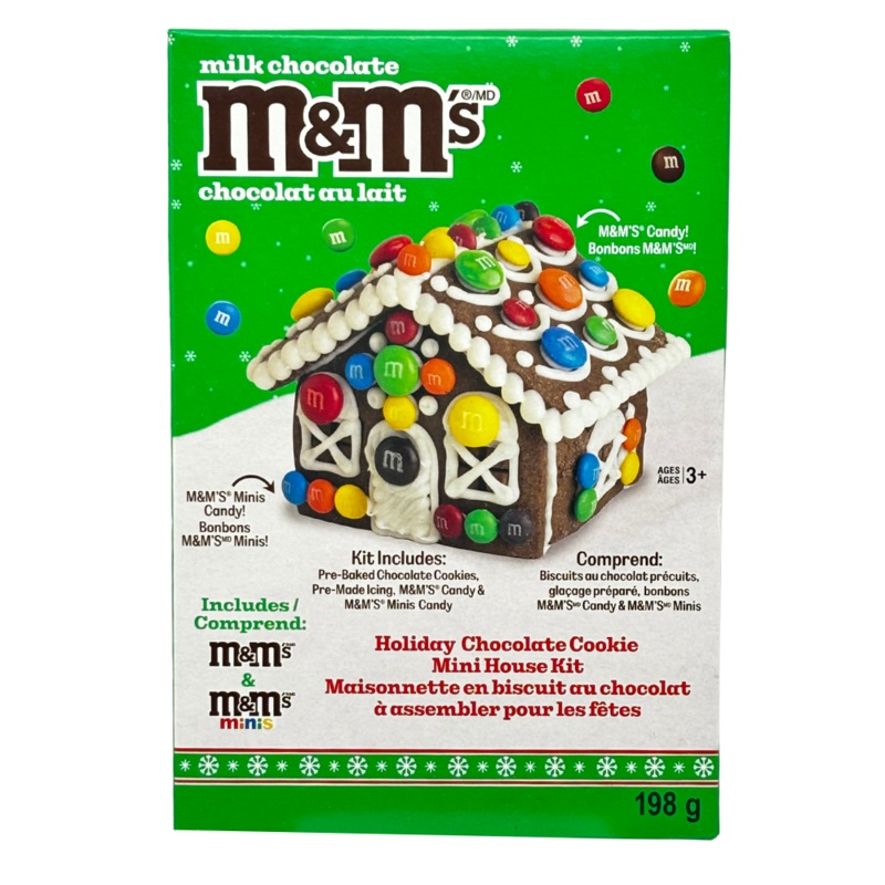 M&M’s Mini Chocolate Cookie House  Kit – 198g
