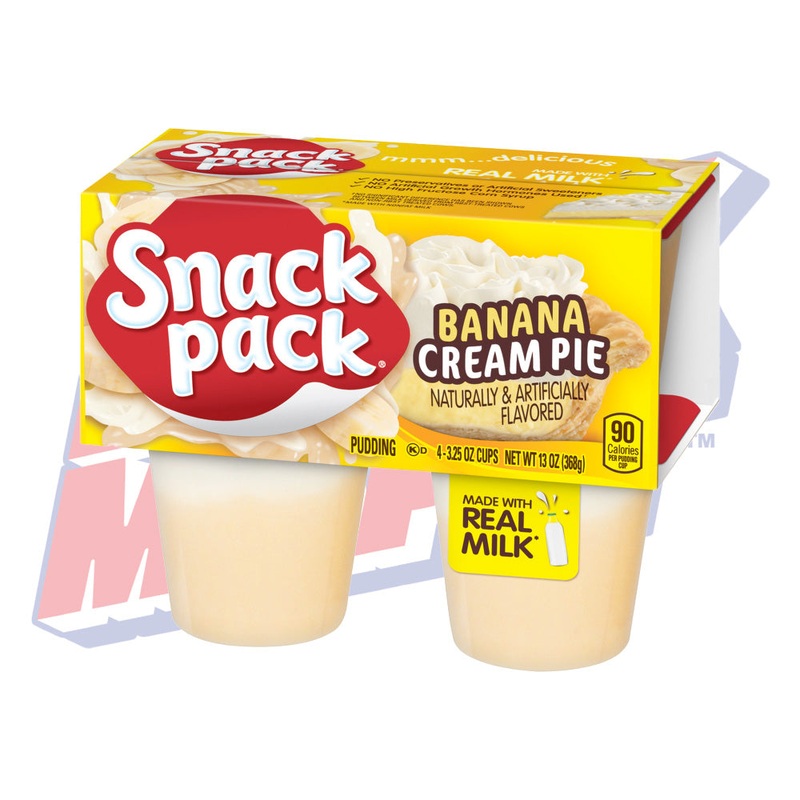 Snack Pack Pudding Banana Cream Pie – 368g