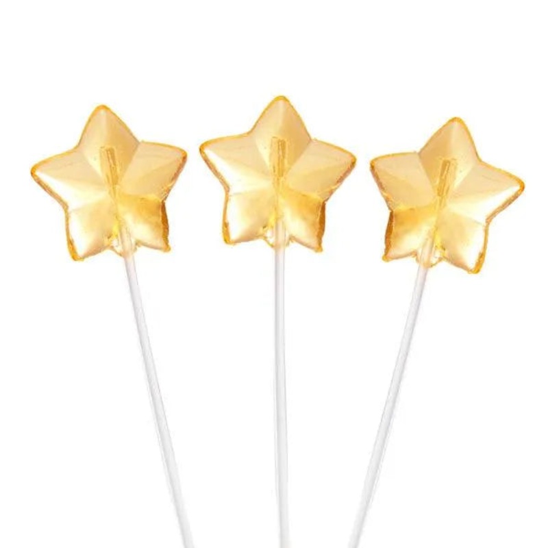 Twinkle Candy Star Lollipops – Orange: 120-Piece Bag