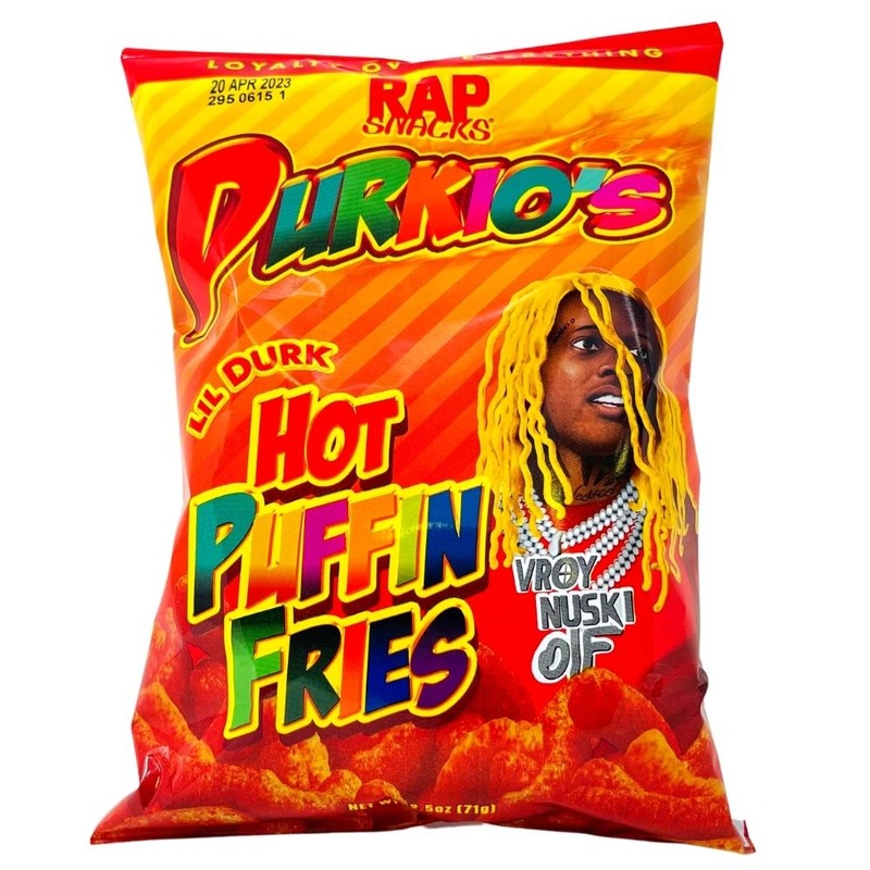 Rap Snacks Durkio’s Hot Puffin Fries – 2.5oz