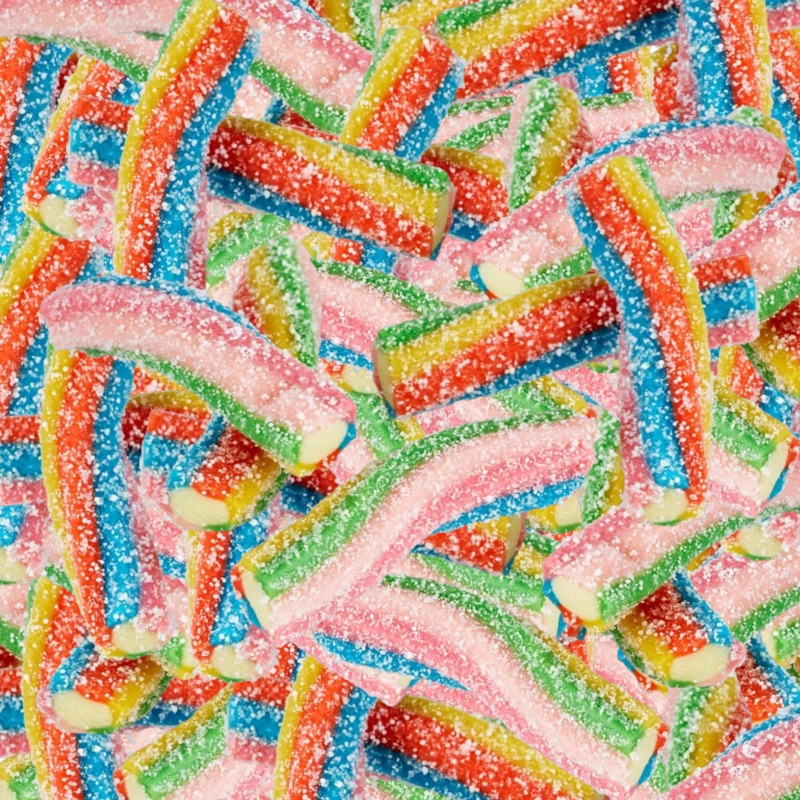 Sour Rainbow Fondant-Filled Twists 125g (0.28lb)
