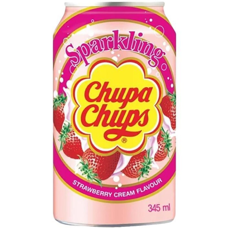 Chupa Chups Soda  Strawberry Cream  0.345L Can
