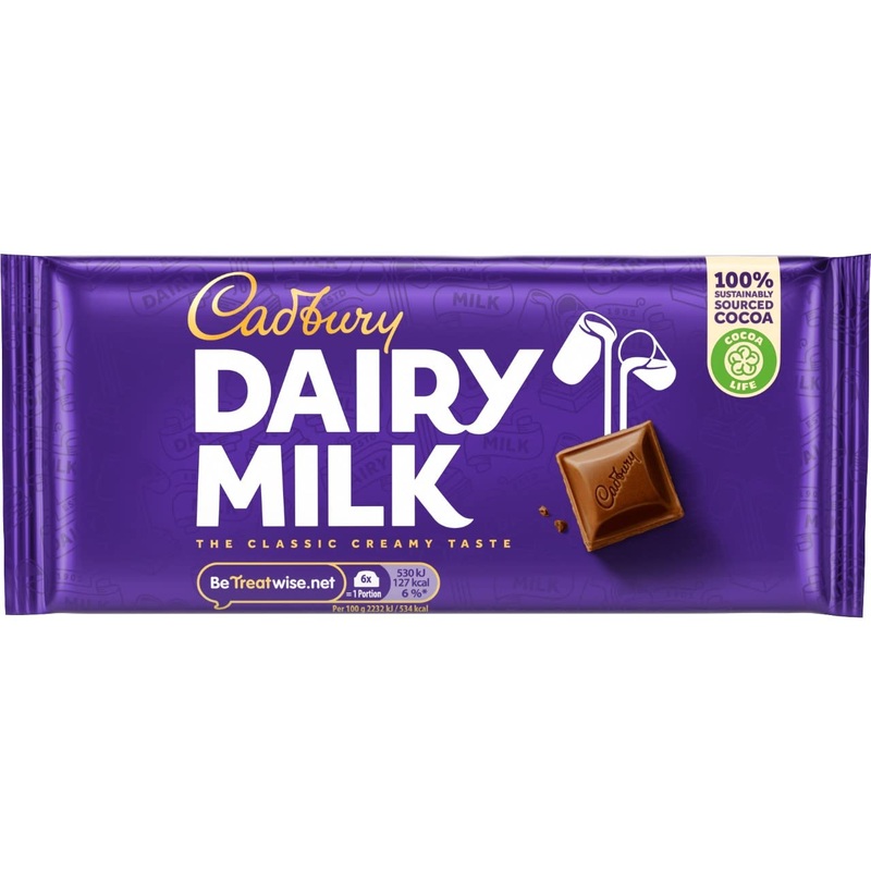 Cadbury Dairy Milk Chocolate Bar 95g