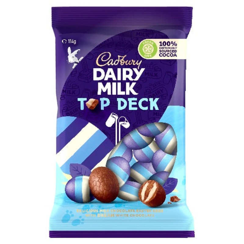 Dairy Milk Top Deck  Easter Eggs (Australian Import) 114g Best Before (June 2025)
