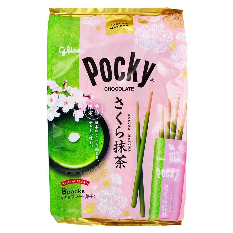 Pocky Sakura Matcha Biscuit Sticks (Japan) – 127g