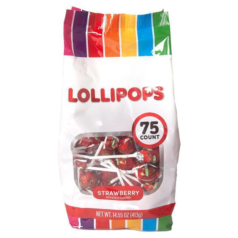 Lollipops  Red Strawberry  75 Count Bag