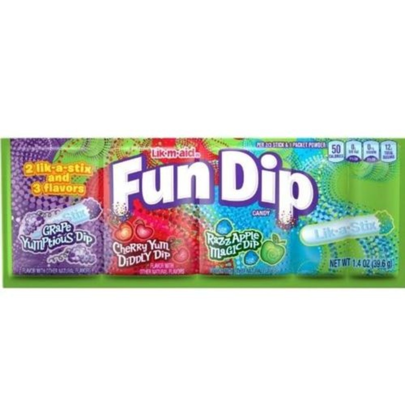 Fun Dip Candy – Grape Cherry RazzApple – 1.4oz