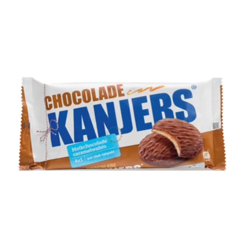 Chocolade Kanjers Karamel Wafels 4 pc, 6.3 oz