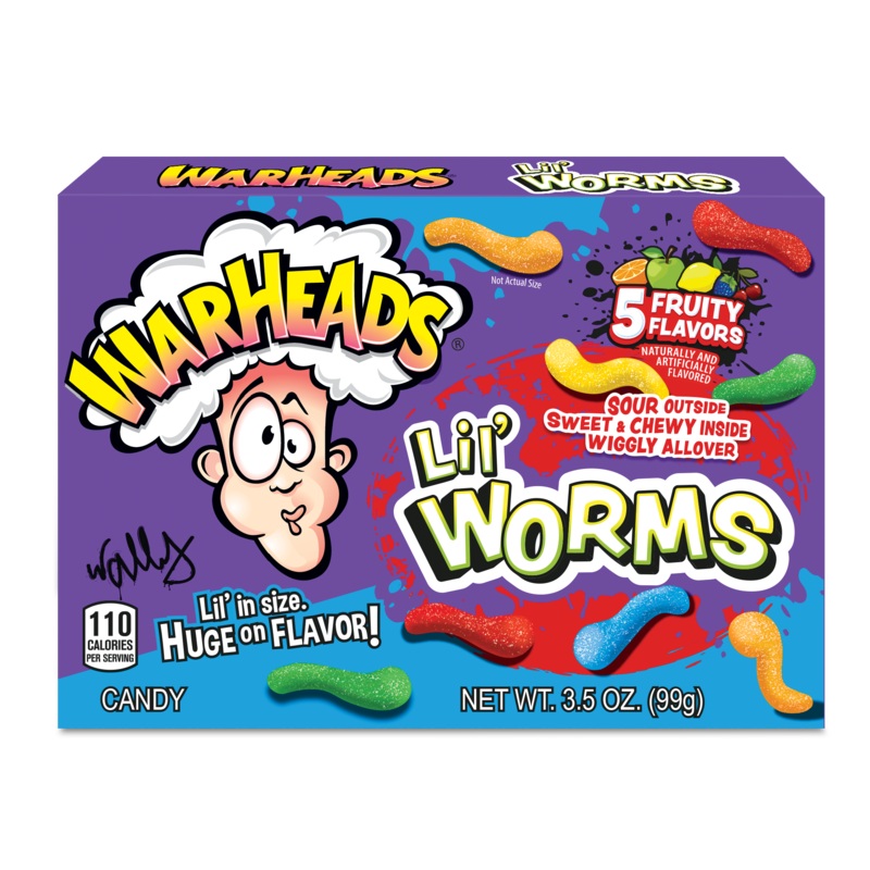 Warheads Lil Worms Theater Box 3.5oz X 12 Units