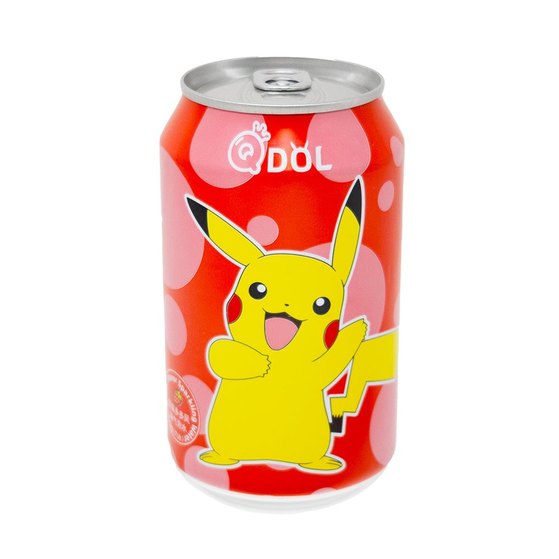 Qdol Pokemon Pikachu Sparkling Drink Strawberry (China) – 330mL