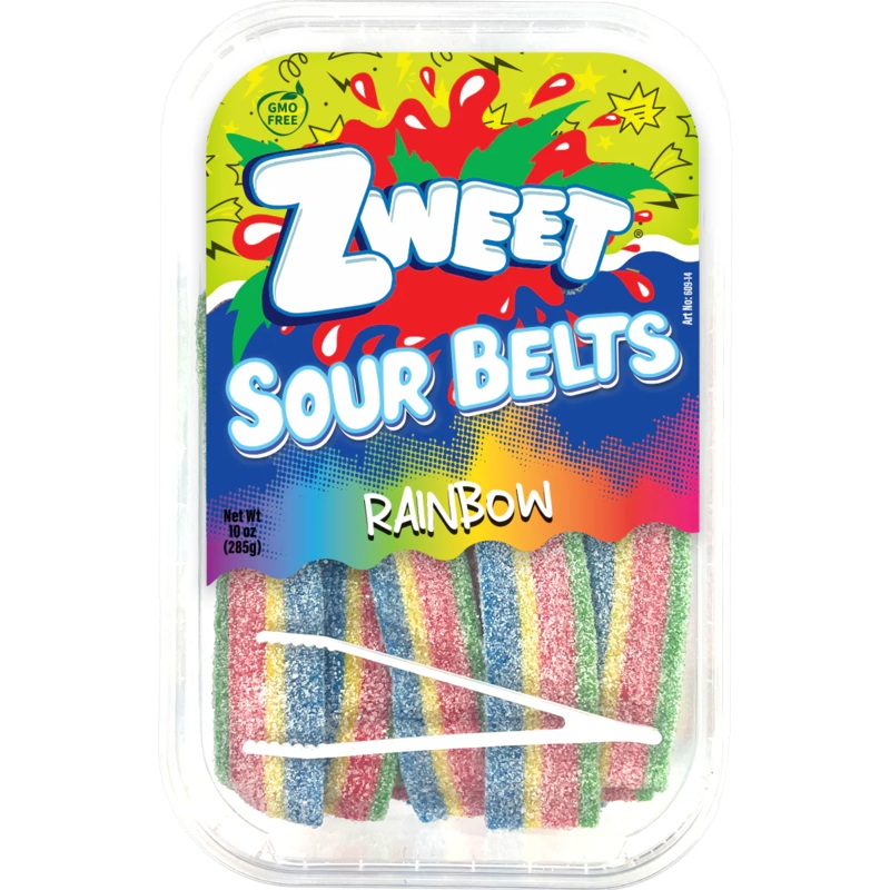 Zweet Sour Belts Rainbow 10oz (SNG6)