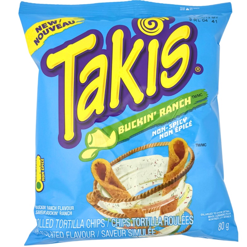 Takis Buckin’ Ranch Non-Spicy – 80g *Oct 13 2025*