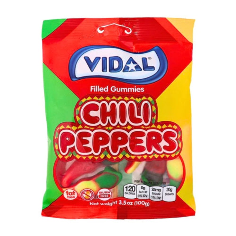 Vidal Spicy Chili Peppers Filled Gummies