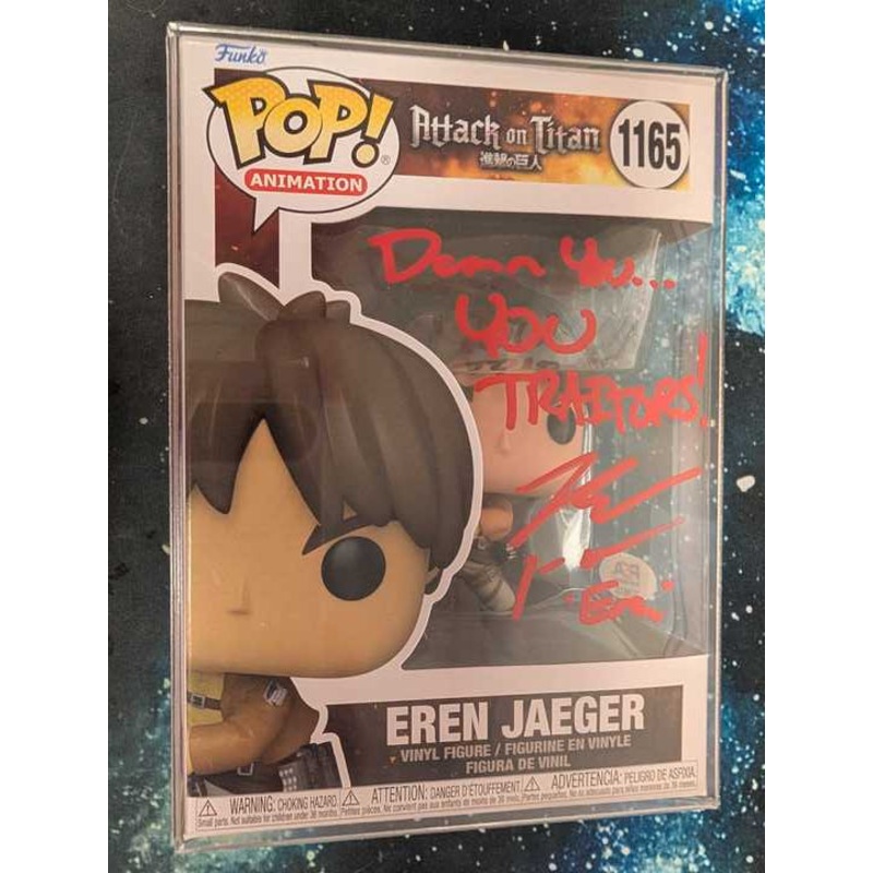 (AUTOGRAPHED by Bryce Papenbrook)(PSA Cert. #2C95337) Funko Pop! Animation: Attack on Titan – Eren Jaeger #1165