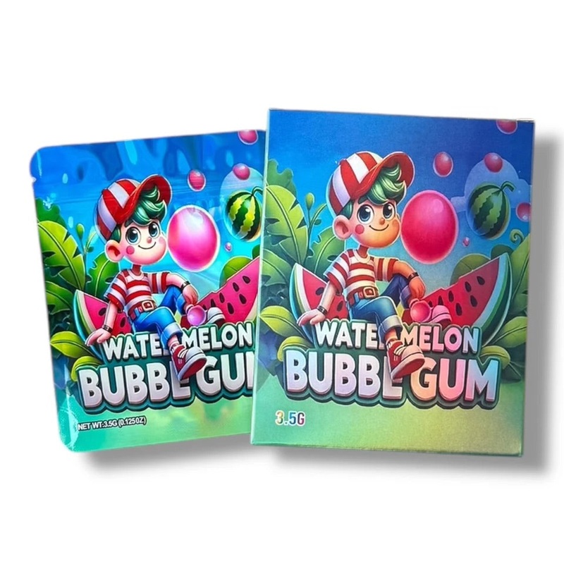 Watermelon Bubblegum Mylar Bag with Box 3.5 Grams 10