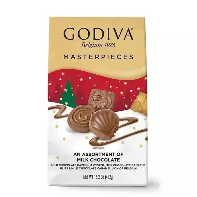 Godiva Holiday Masterpieces Assorted Milk Chocolate: 15-Ounce Bag