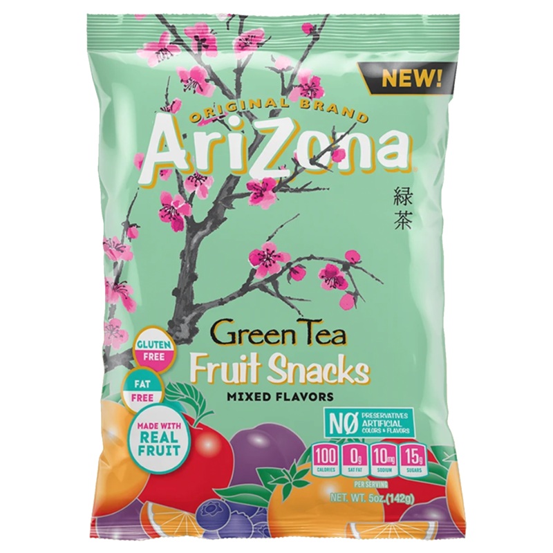 Arizona Green Tea Fruit Snacks 5oz X 12 Units