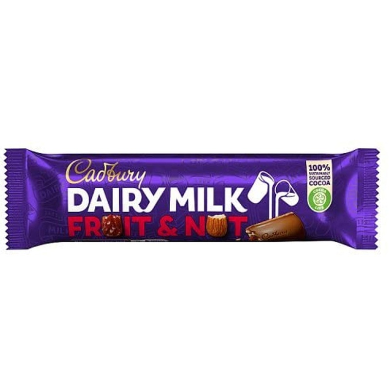 Cadbury Dairy Milk Fruit & Nut Chocolate Bar, 49 g