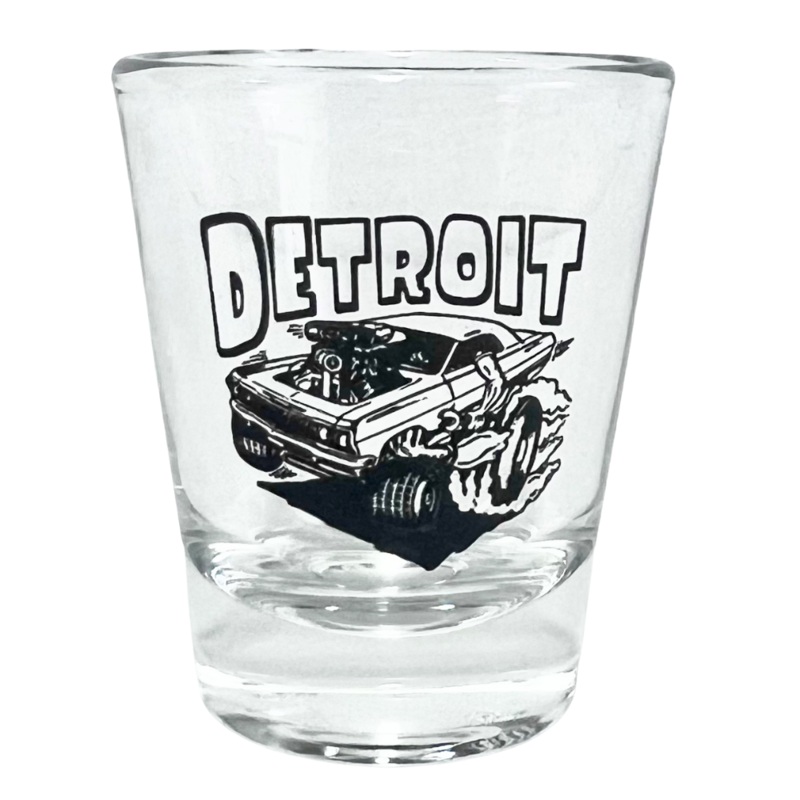 Detroit Roach Muscle Shot Glass