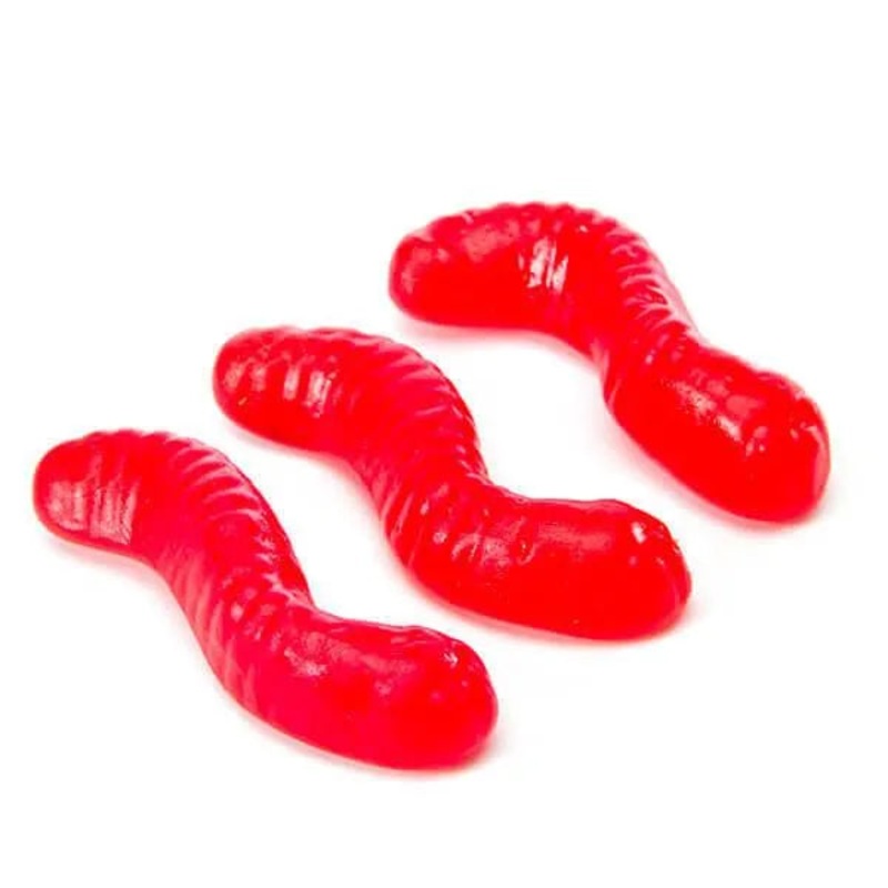 Gummy Inch Worms – Cherry: 5LB Bag