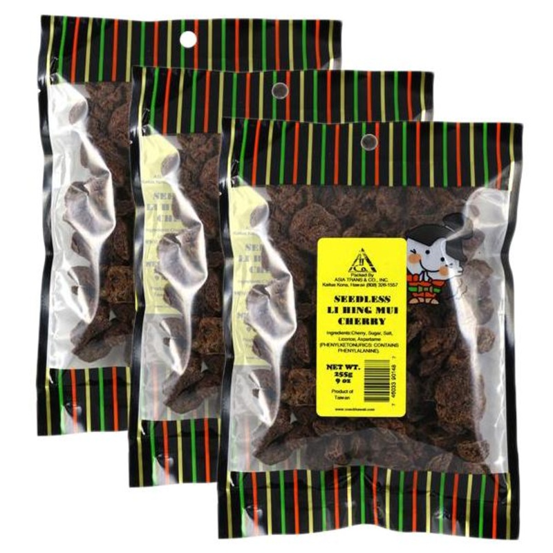 Seedless Li Hing Mui Cherry 8.5 oz (Pack of 3)