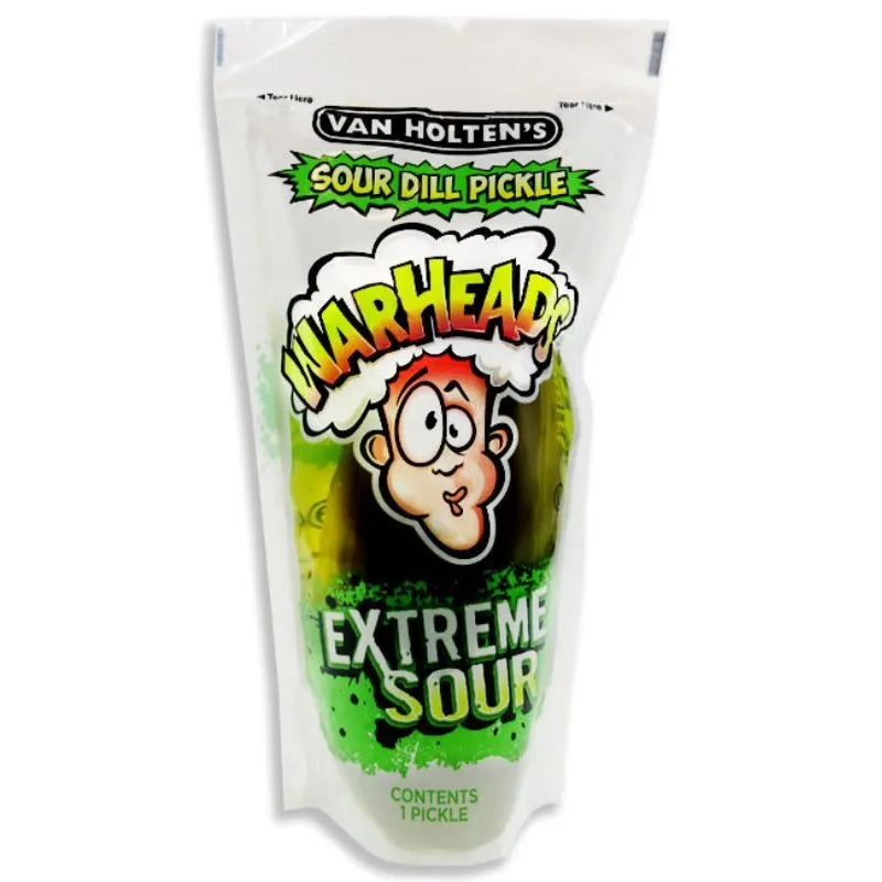 Van Holten’s Warheads Extreme Sour Dill Pickles: 12-Piece Box