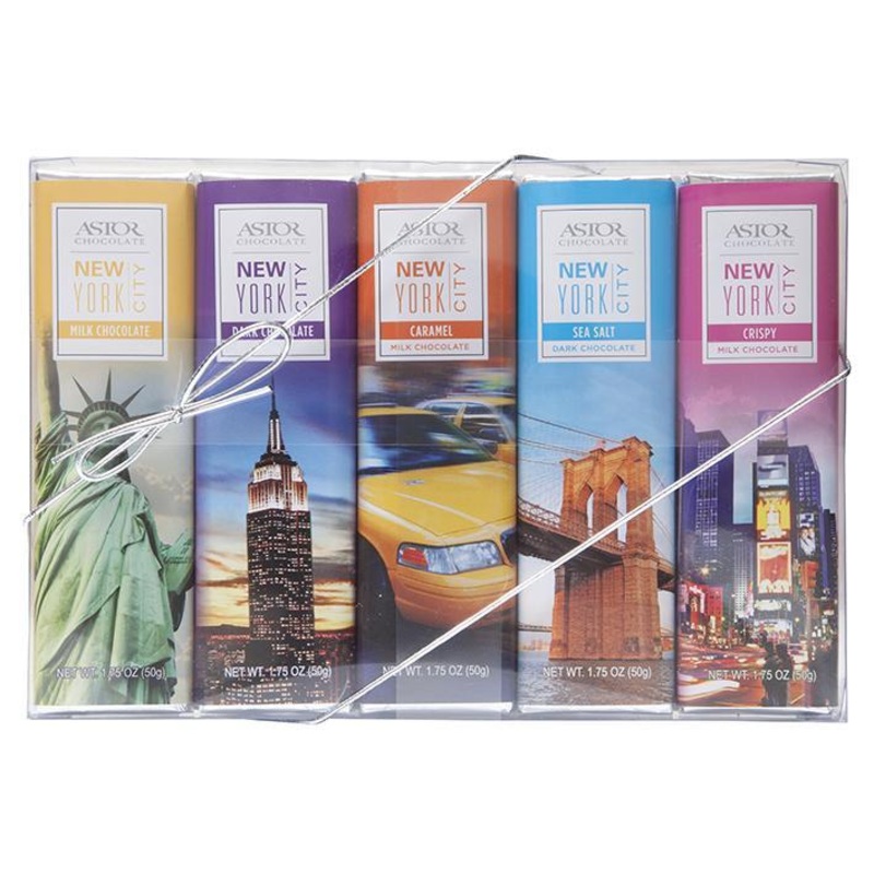 Astor Chocolate -New York City Chocolate Bars  5 Bar Gift Pack
