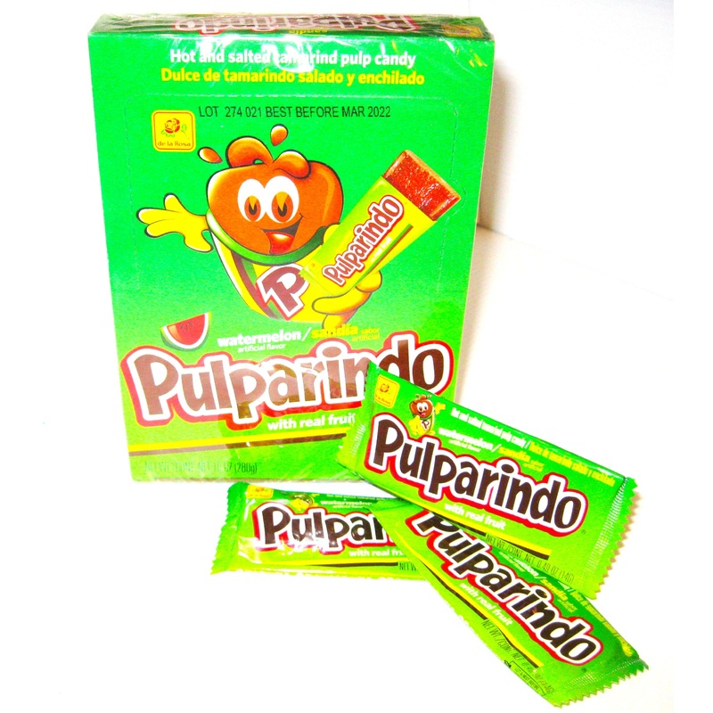 De La Rosa Pulparindo Watermelon .49oz pack or 20ct box .49oz pack