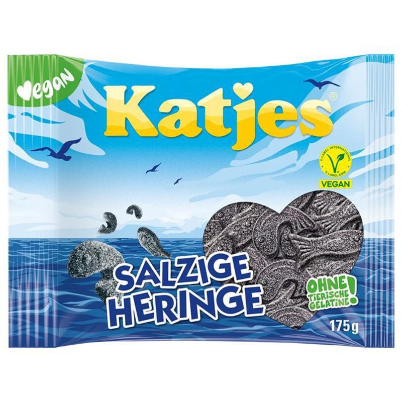 Katjes Salzige Heringe (Salty Black Licorice Herring)  Vegan