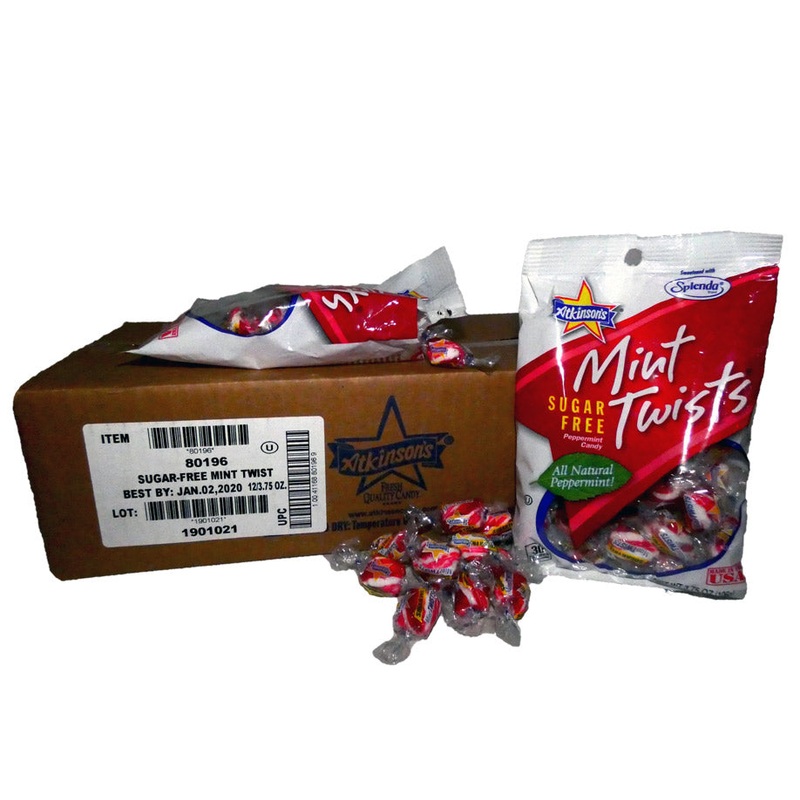 Mint Twist Sugar Free 3.75oz Bag or 12 Count Box 3.75oz Bag