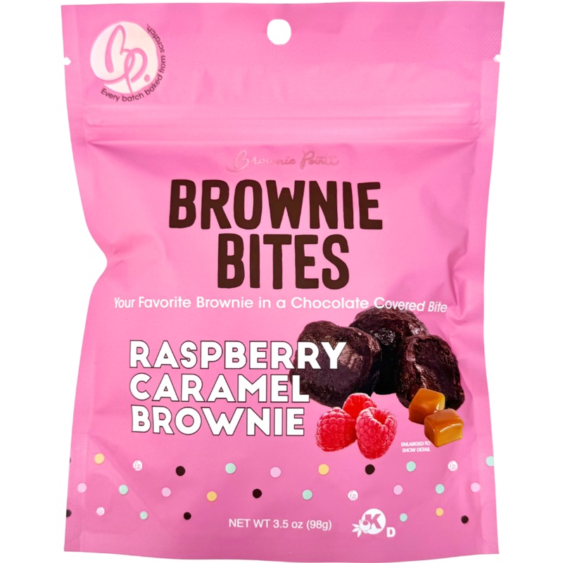 Brownie Points Raspberry Caramel Brownie Bites – 3.5oz